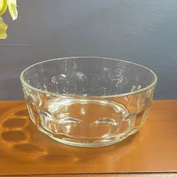 Vintage Mid Century Arcoroc France 3Pc Set Thumbprint Pattern Bowls Dinnerware